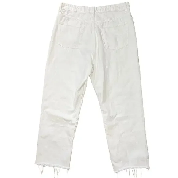 Zara Straight Leg White Jeans Size 14 - Picture 2 of 6